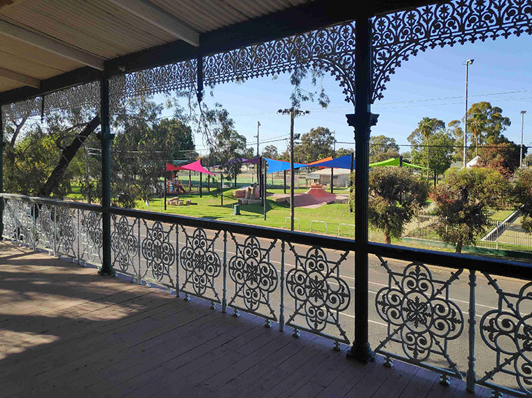 Park from verandah looking left